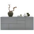 SIDEBOARD  in 184/74/41 cm  - Eichefarben/Schwarz, Design, Holzwerkstoff/Kunststoff (184/74/41cm) - Voleo