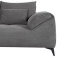 ECKSOFA Dunkelgrau Cord  - Dunkelgrau/Schwarz, KONVENTIONELL, Textil/Metall (176/311cm) - Carryhome