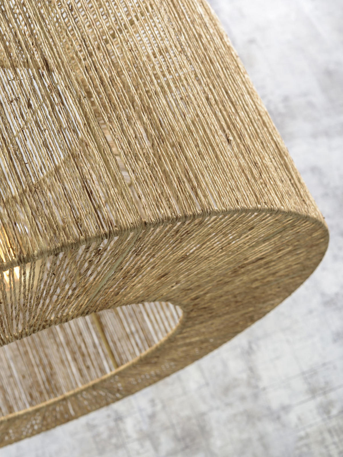 HÄNGELEUCHTE GOOD&MOJO 60/27 cm   - Hellbraun/Schwarz, Natur, Naturmaterialien/Kunststoff (60/27cm) - Good & Mojo