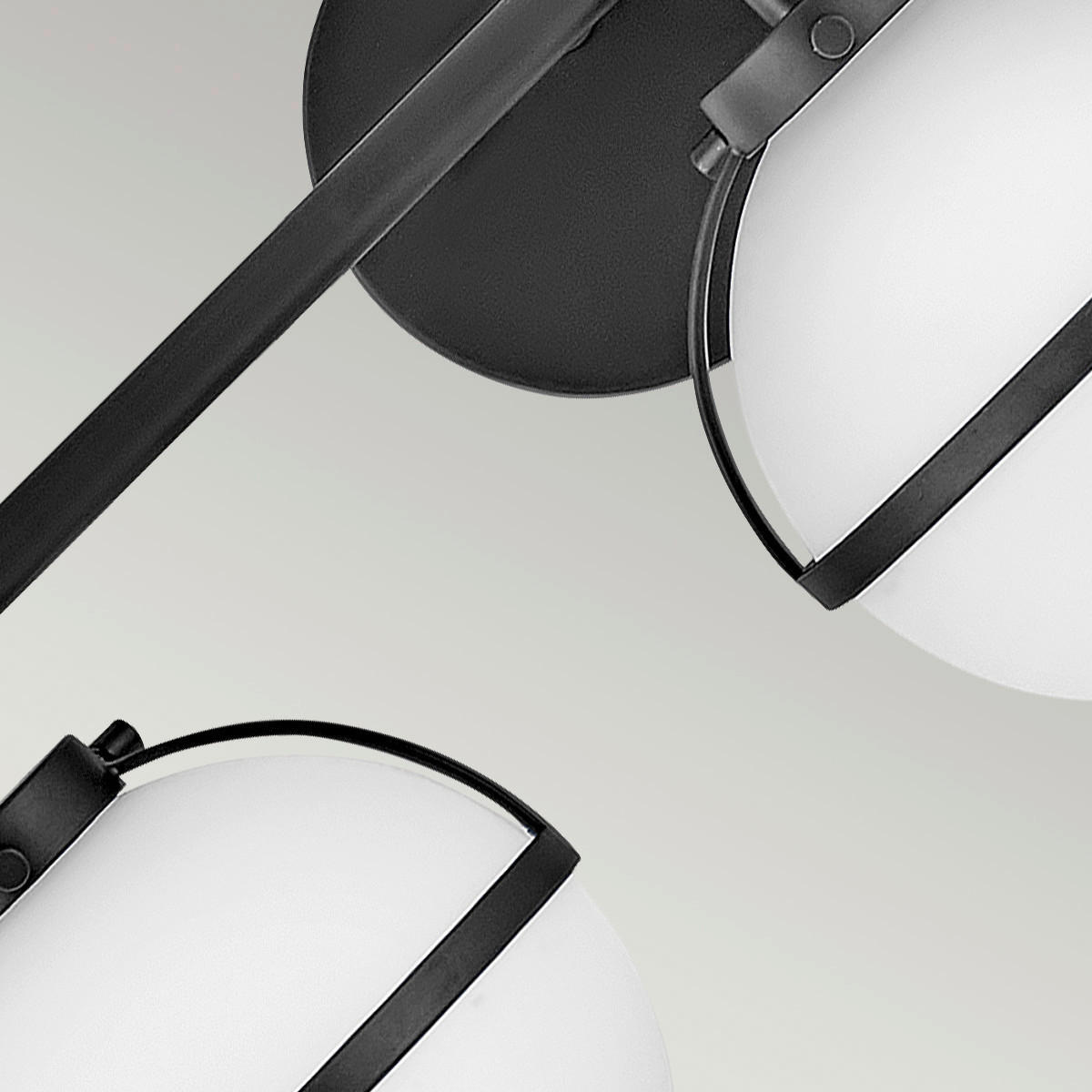 BADEZIMMER-WANDLEUCHTE Elstead Hollis 60.0/23/19.3 cm   - Schwarz, KONVENTIONELL, Glas/Metall (60.0/23/19.3cm) - Elstead Lighting