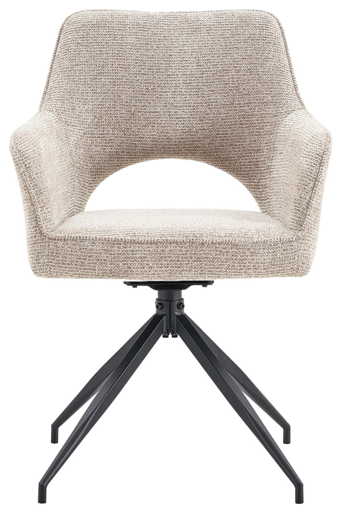 STOLICA S NASLONOM ZA RUKE  crna, Khaki  metal, tekstil      - Khaki/crna, Moderno, metal/tekstil (60/89/67cm) - Livetastic