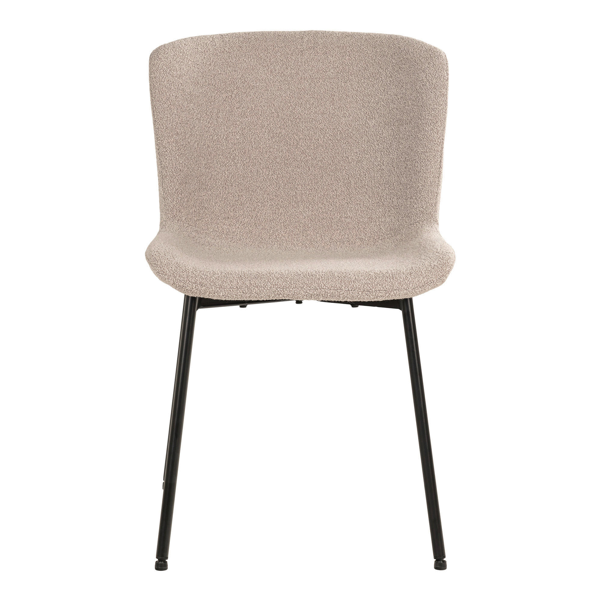 STUHL-SET 2 Stück  in Bouclé  - Beige/Schwarz, MODERN, Textil/Metall (48/83/59cm) - MID.YOU