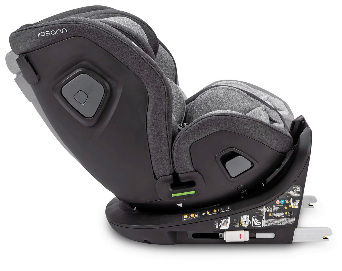 REBOARDER-KINDERSITZ FLAME360 ISOFIX  - Dunkelgrau/Hellgrau, Basics, Kunststoff/Textil (44/58/48cm) - Osann