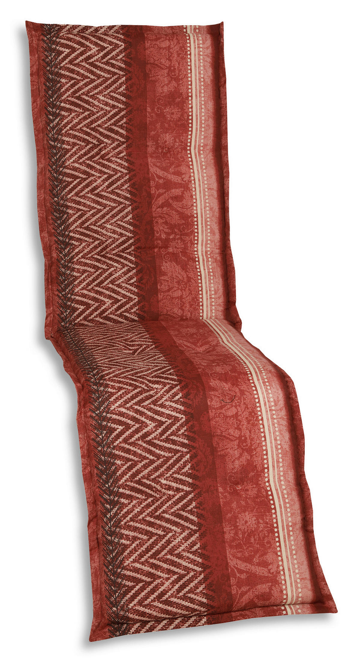 RELAXSESSELAUFLAGE Graphik  - Rot/Schwarz, Basics, Textil (50/6/170cm)