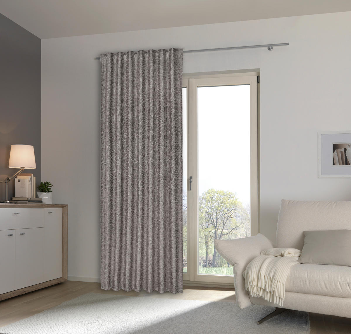 Draperie Confecționată opac  - maro, Konventionell, plastic (140/245cm) - Esposa