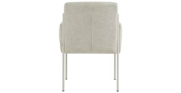 ARMLEHNSTUHL in Eisen Webstoff - Beige, Design, Textil/Metall (62/86/63cm) - Novel