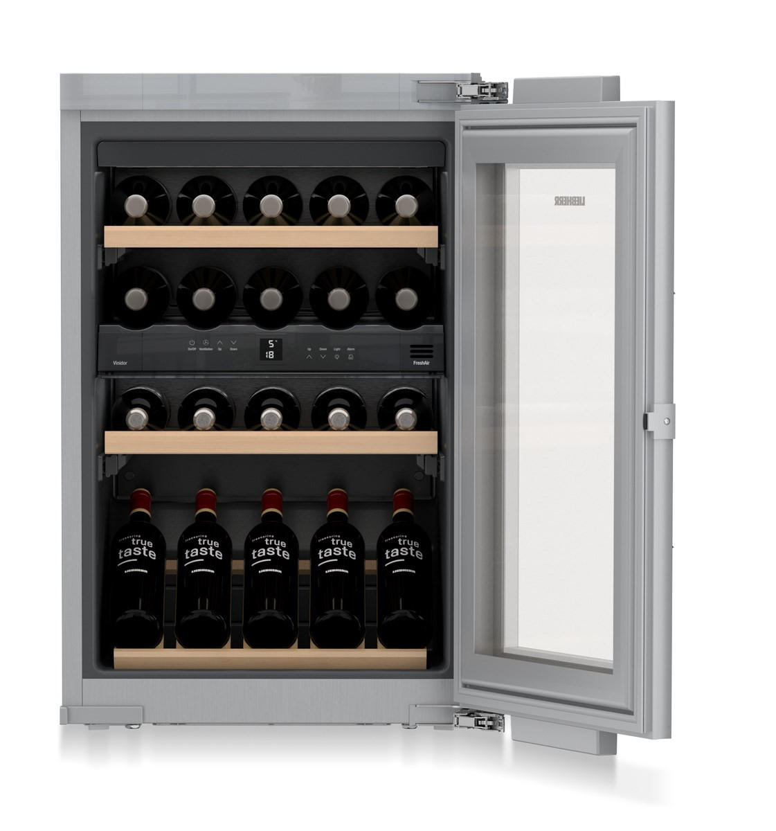 WEINKÜHLSCHRANK EWTDF1653-21  - Silberfarben, Basics, Glas/Kunststoff (56-57/87,4-89/55cm) - Liebherr