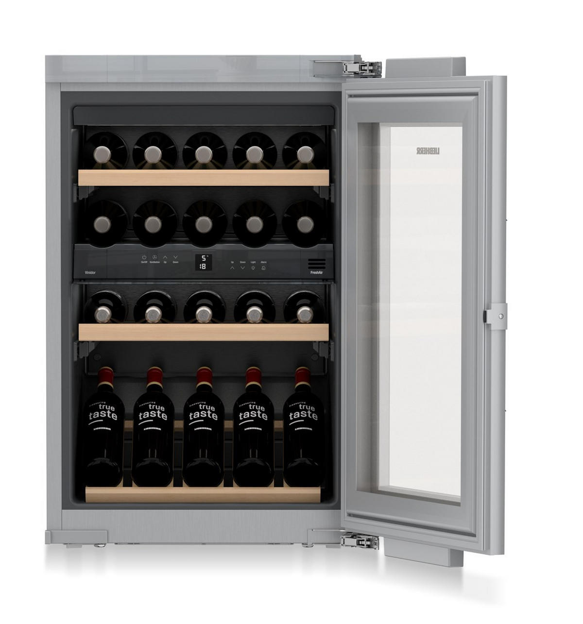 WEINKÜHLSCHRANK EWTDF1653-21  - Silberfarben, Basics, Glas/Kunststoff (56-57/87,4-89/55cm) - Liebherr