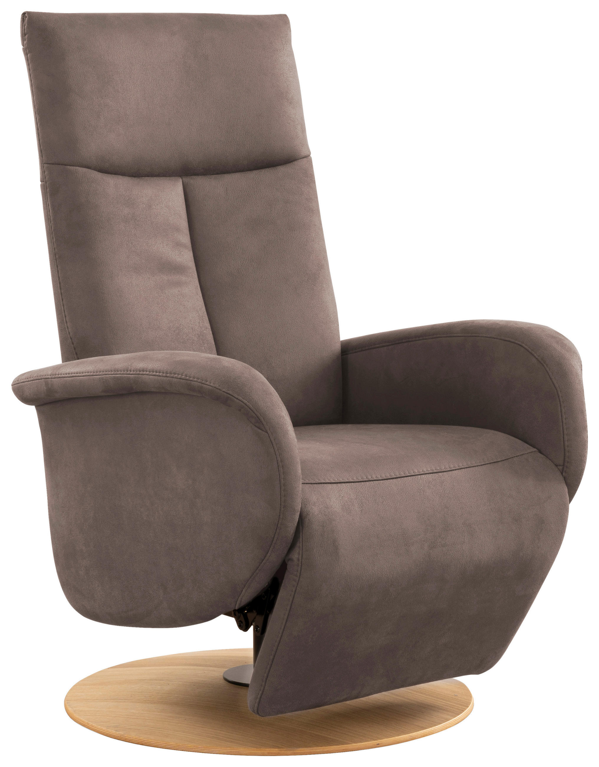 DREHSTUHL Mikrofaser Graubraun  - Eichefarben/Graubraun, KONVENTIONELL, Holz/Textil (75/112/82cm) - Sit & More