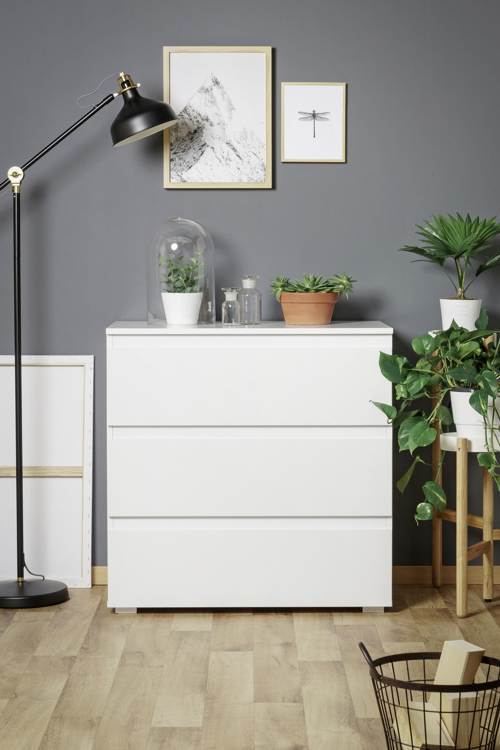 KOMMODE Weiß - Weiß, KONVENTIONELL (80/80/45cm) - Livetastic