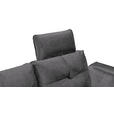 ECKSOFA  in Mikrovelours Grau  - Schwarz/Grau, KONVENTIONELL, Kunststoff/Textil (170/275cm) - Carryhome