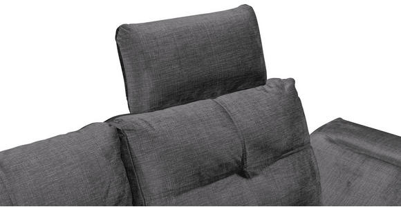 ECKSOFA  in Mikrovelours Grau  - Schwarz/Grau, KONVENTIONELL, Kunststoff/Textil (170/275cm) - Carryhome