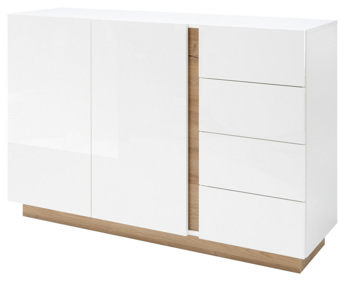 SIDEBOARD  in 138/91/40 cm  - Eichefarben/Weiß, Design, Holzwerkstoff (138/91/40cm) - MID.YOU