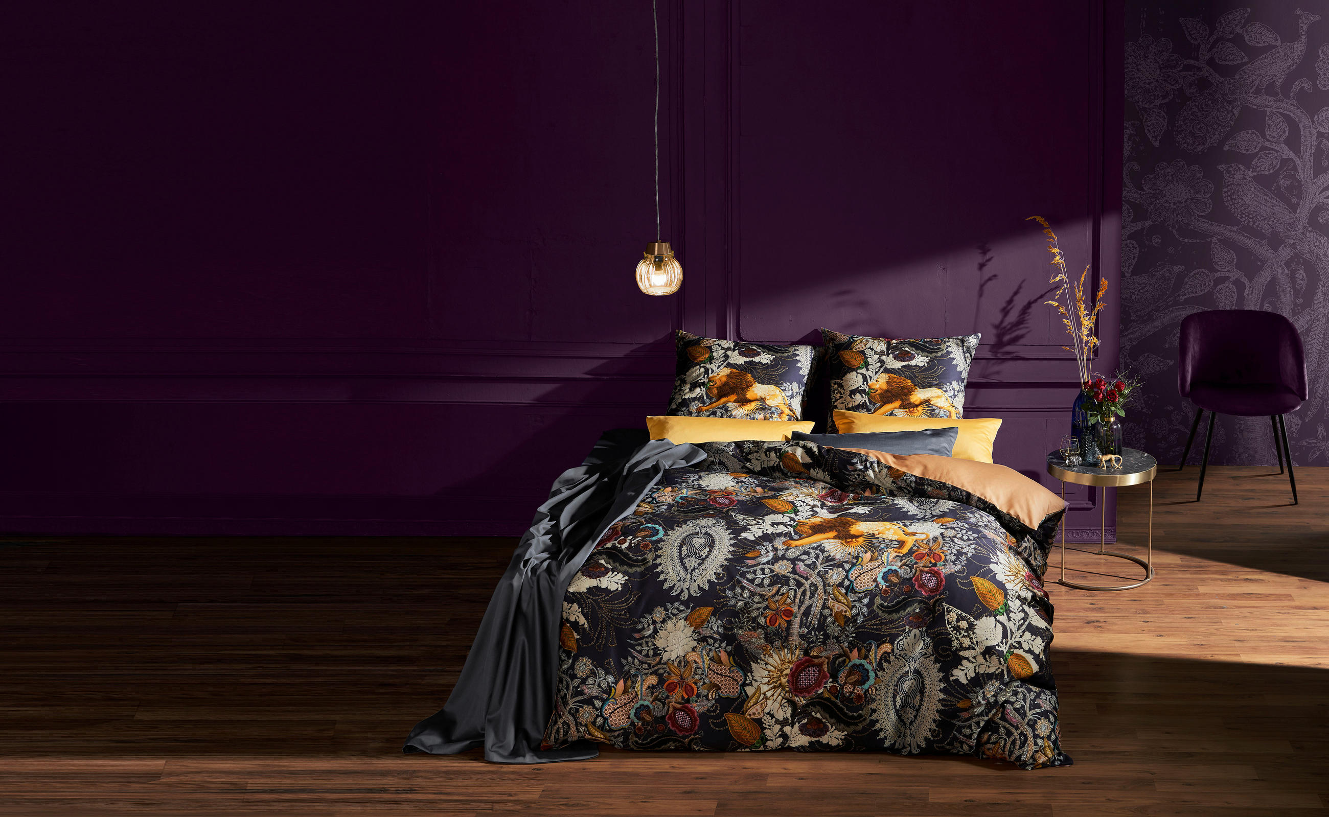 WENDEBETTWÄSCHE Bed Art S Satin 135/200 cm  - Lila, Design, Textil (135/200cm) - Fleuresse