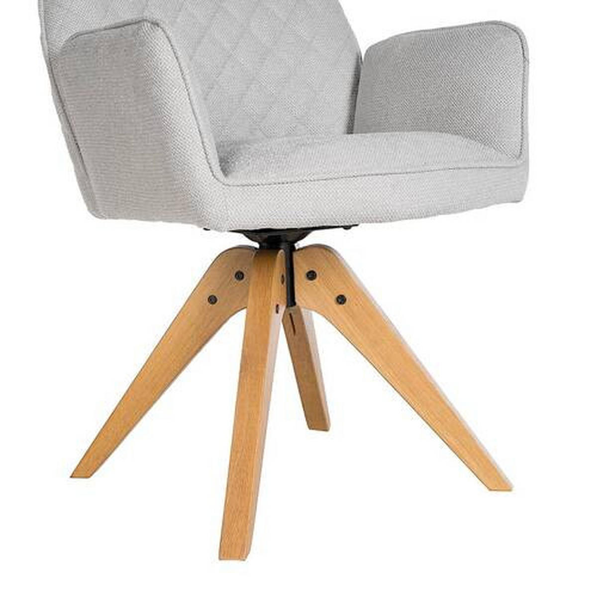 ARMLEHNSTUHL in Holz, Textil Grau, Eichefarben  - Eichefarben/Grau, MODERN, Holz/Textil (59/88/63cm) - home24