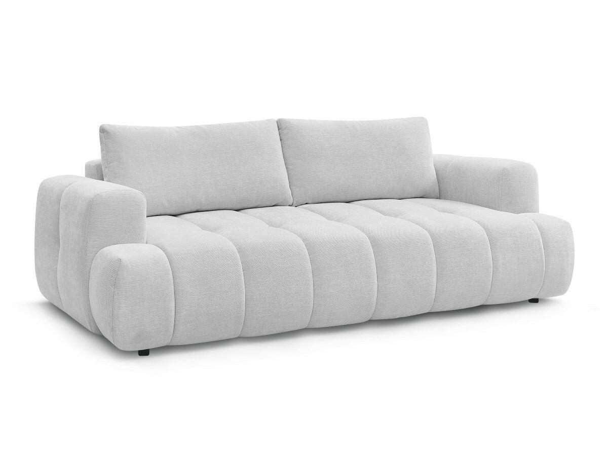 SCHLAFSOFA FUJI Leinenoptik Hellgrau  inkl.  - Hellgrau/Schwarz, MODERN, Kunststoff/Textil (251/113/88cm)