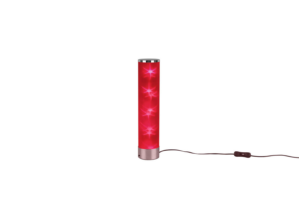 LED-TISCHLEUCHTE 8,3/38,00 cm   - Chromfarben/Weiß, Design, Kunststoff/Metall (8,3/38,00cm)