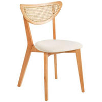 STUHL Webstoff Naturfarben, Weiß Bambus, Buche furniert, Sperrholz  - Naturfarben/Weiß, Trend, Holz/Textil (54,8/81,3/46,8cm) - Livetastic