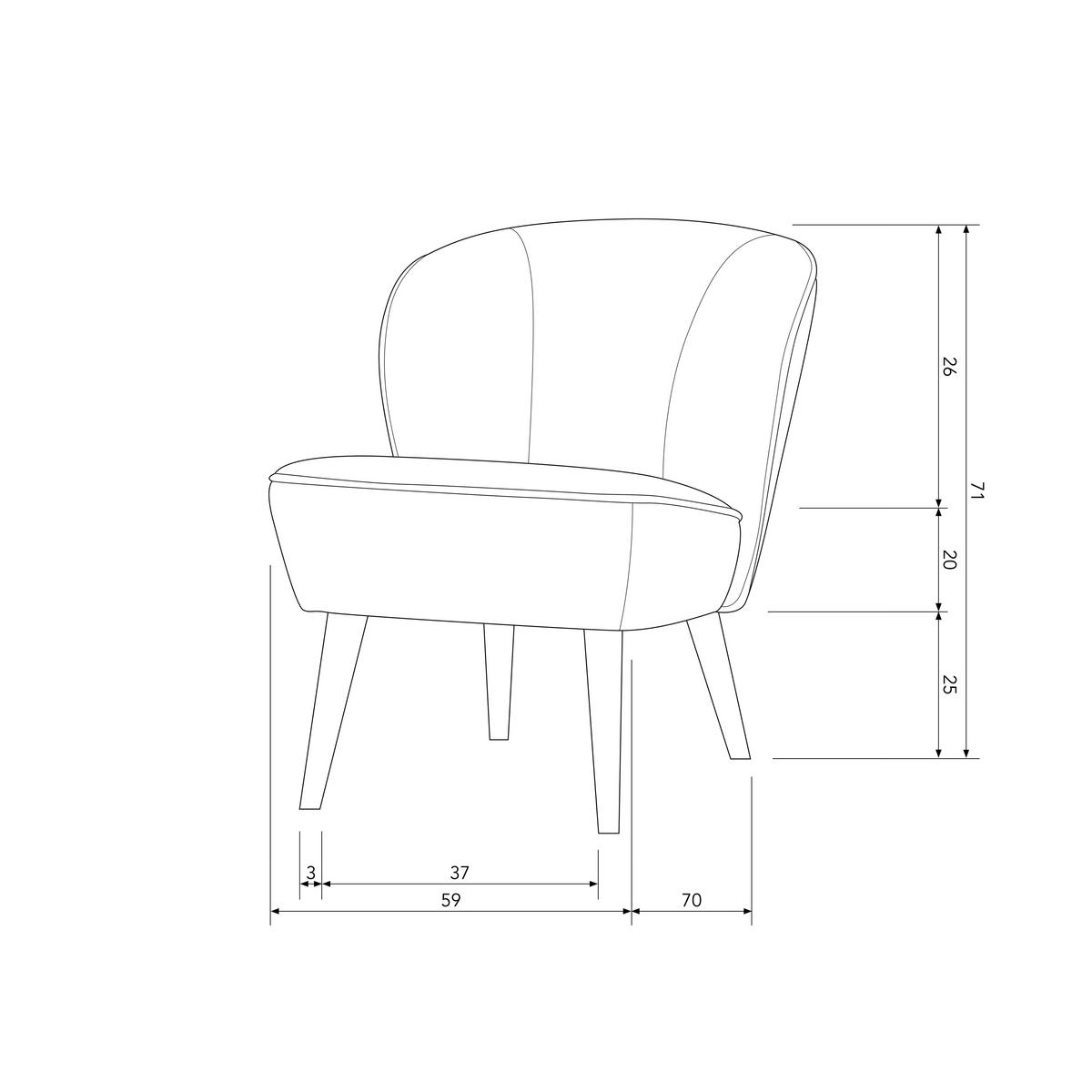 SESSEL in Samt Gelb  - Gelb/Schwarz, Design, Holz/Textil (59/71/70cm) - Livetastic