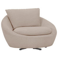 FÅTÖLJ i textil ljusbrun  - ljusbrun/svart, Design, metall/textil (130/78/112cm) - MID.YOU