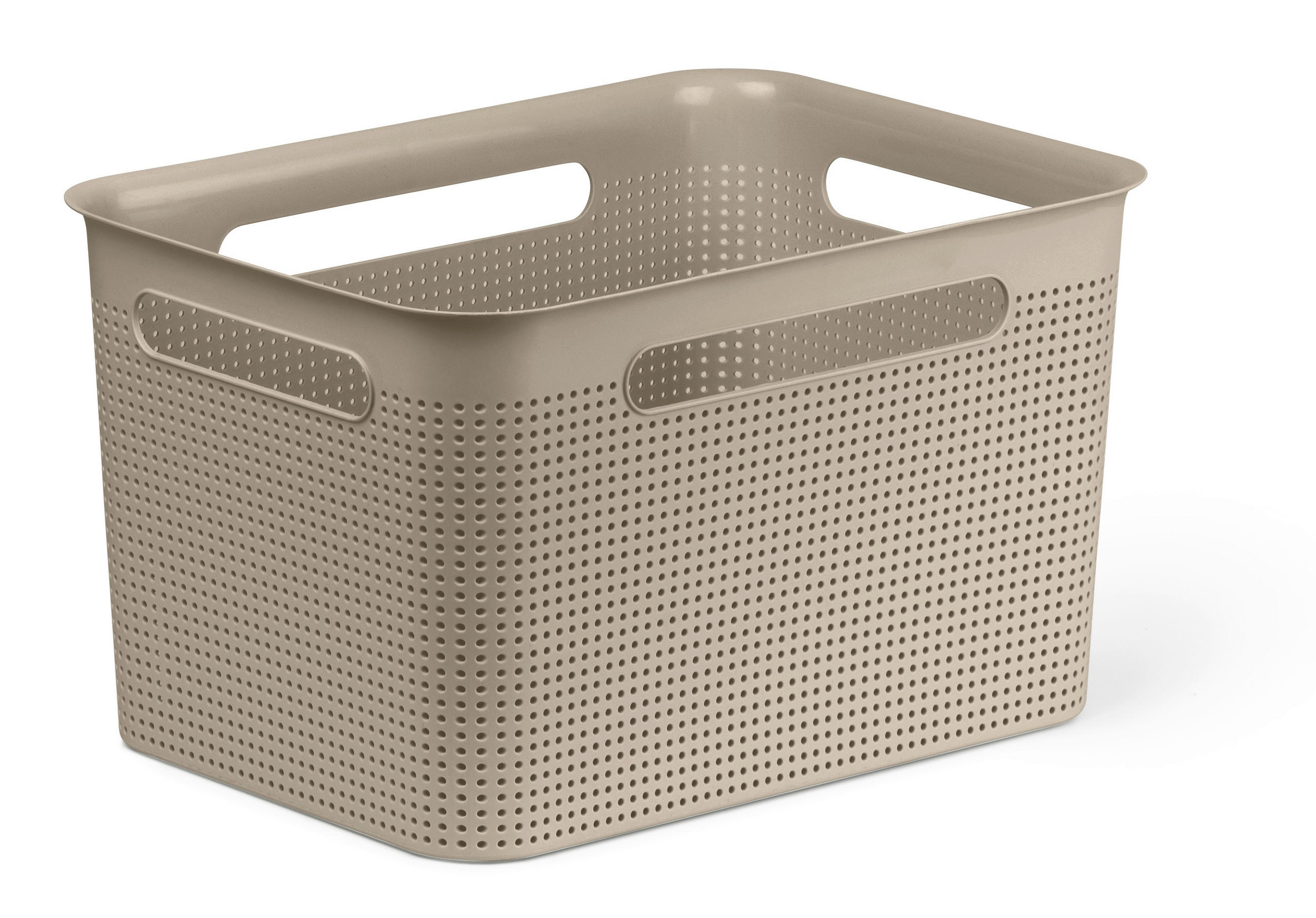 KOŠARA ZA REGAL  36/26,2/21,1 cm       - bež, Basics, plastika (36/26,2/21,1cm) - Rotho