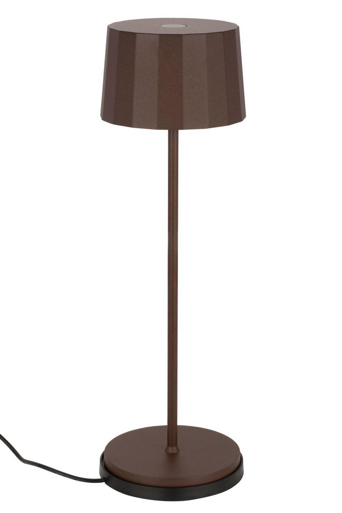 STOLNÍ LAMPA NA BATERIE, dotykový stmívač, 11/35 cm  - hnědá, Design, kov/plast (11/35cm) - Dieter Knoll