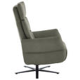RELAXSESSEL in Leder Grau  - Schwarz/Grau, Design, Leder/Metall (82/119/85cm) - Dieter Knoll