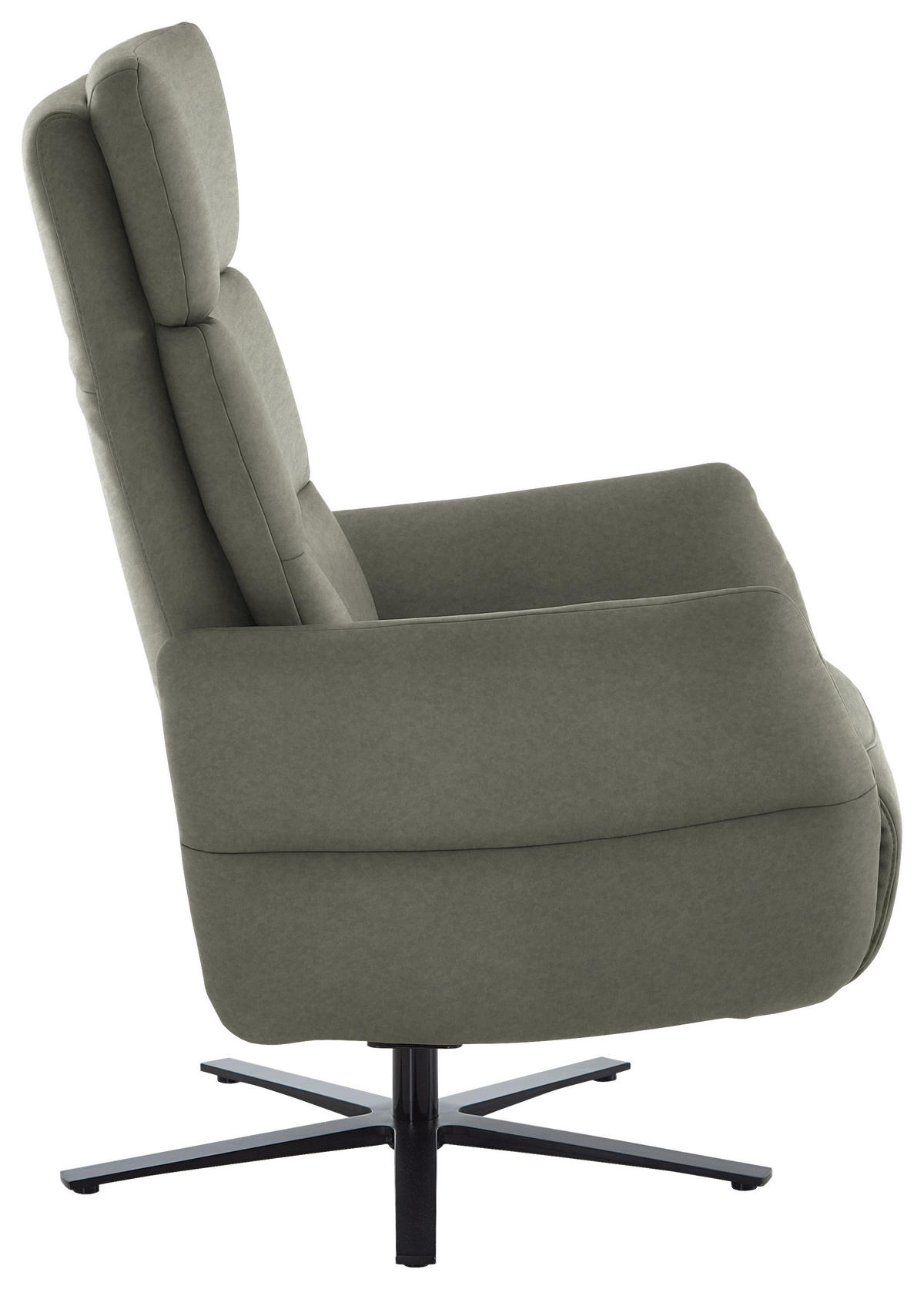 RELAXSESSEL in Leder Grau  - Schwarz/Grau, Design, Leder/Metall (82/119/85cm) - Dieter Knoll
