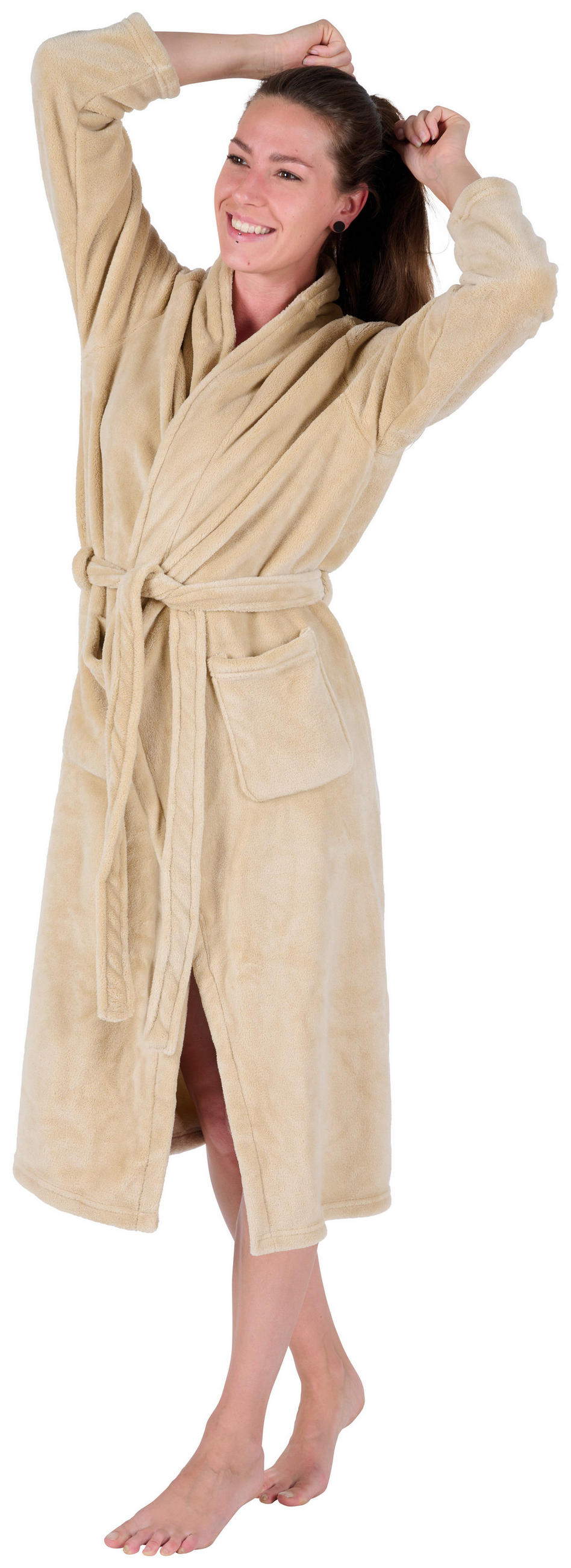 HALAT DE BAIE L  - nisipiu, Basics, textil (Lnull) - Esposa
