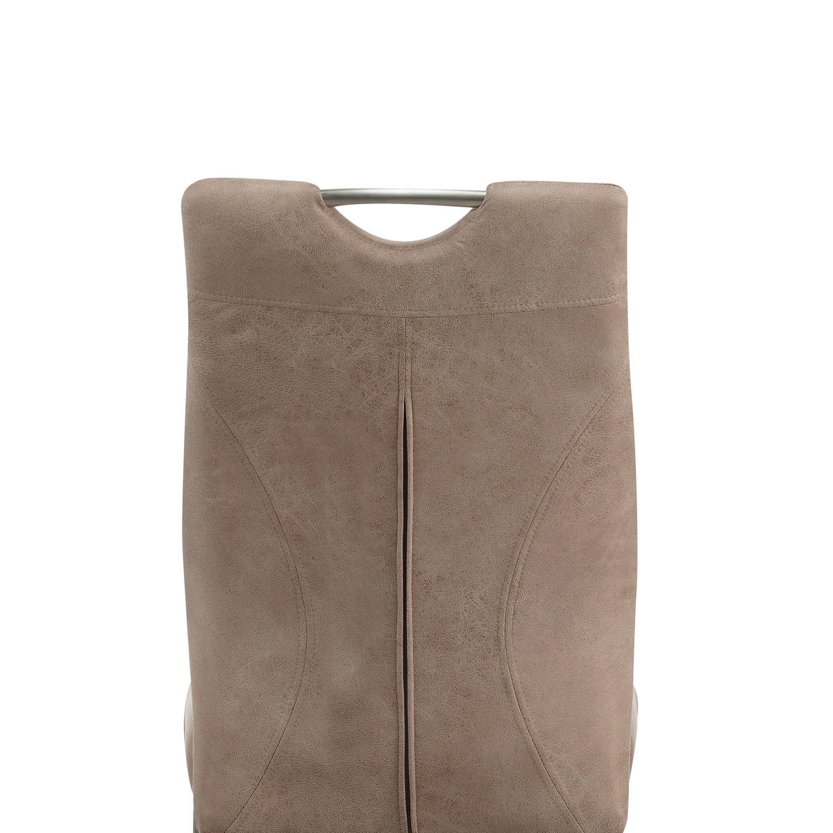 NIHAJNI STOL, kovina, tekstil naravne barve, barve nerjavečega jekla  - barve nerjavečega jekla/naravne barve, Design, kovina/tekstil (43/97/57cm) - Carryhome