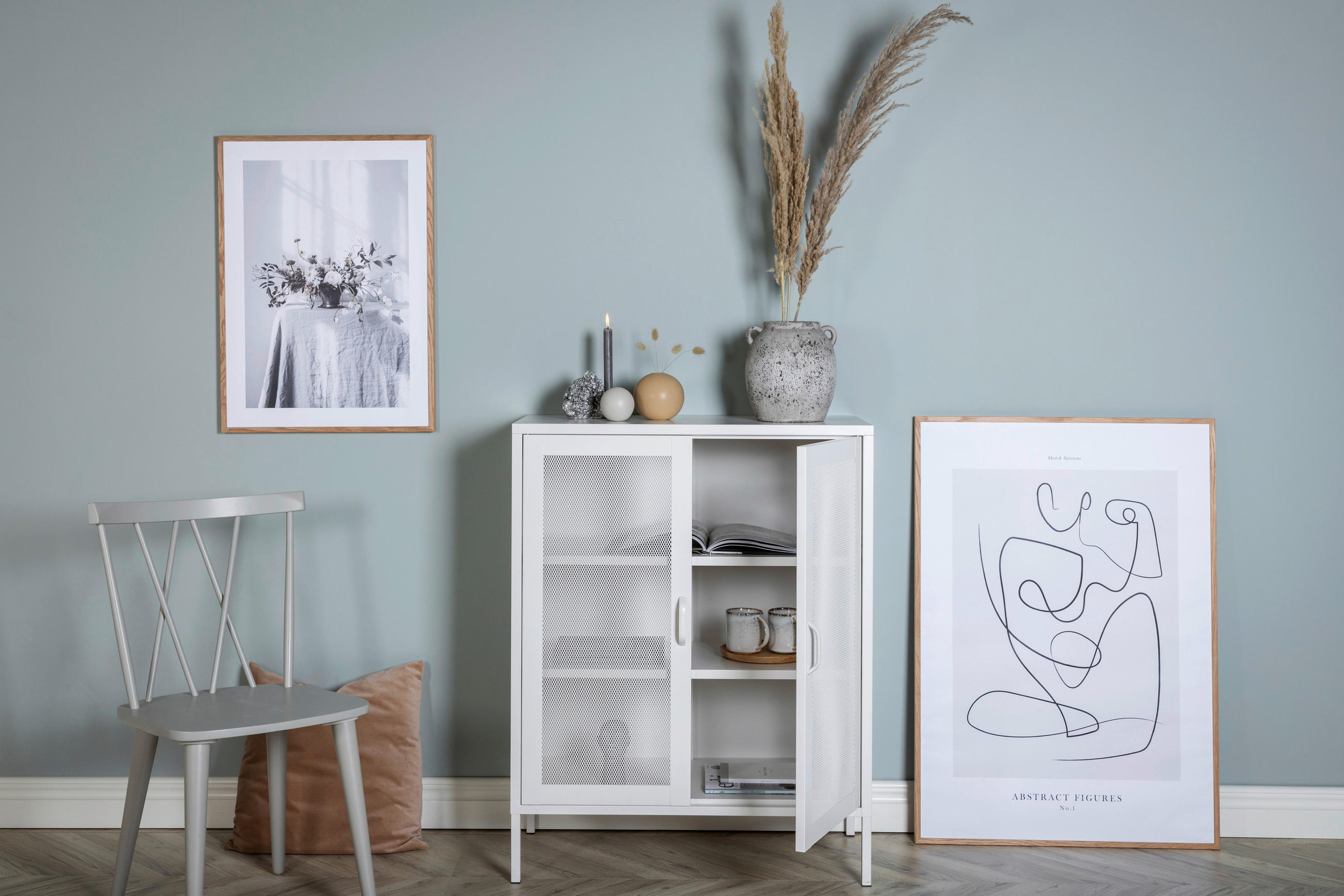 SIDEBOARD 80/101,5/40 cm  - beige, Design, metall (80/101,5/40cm) - Livetastic