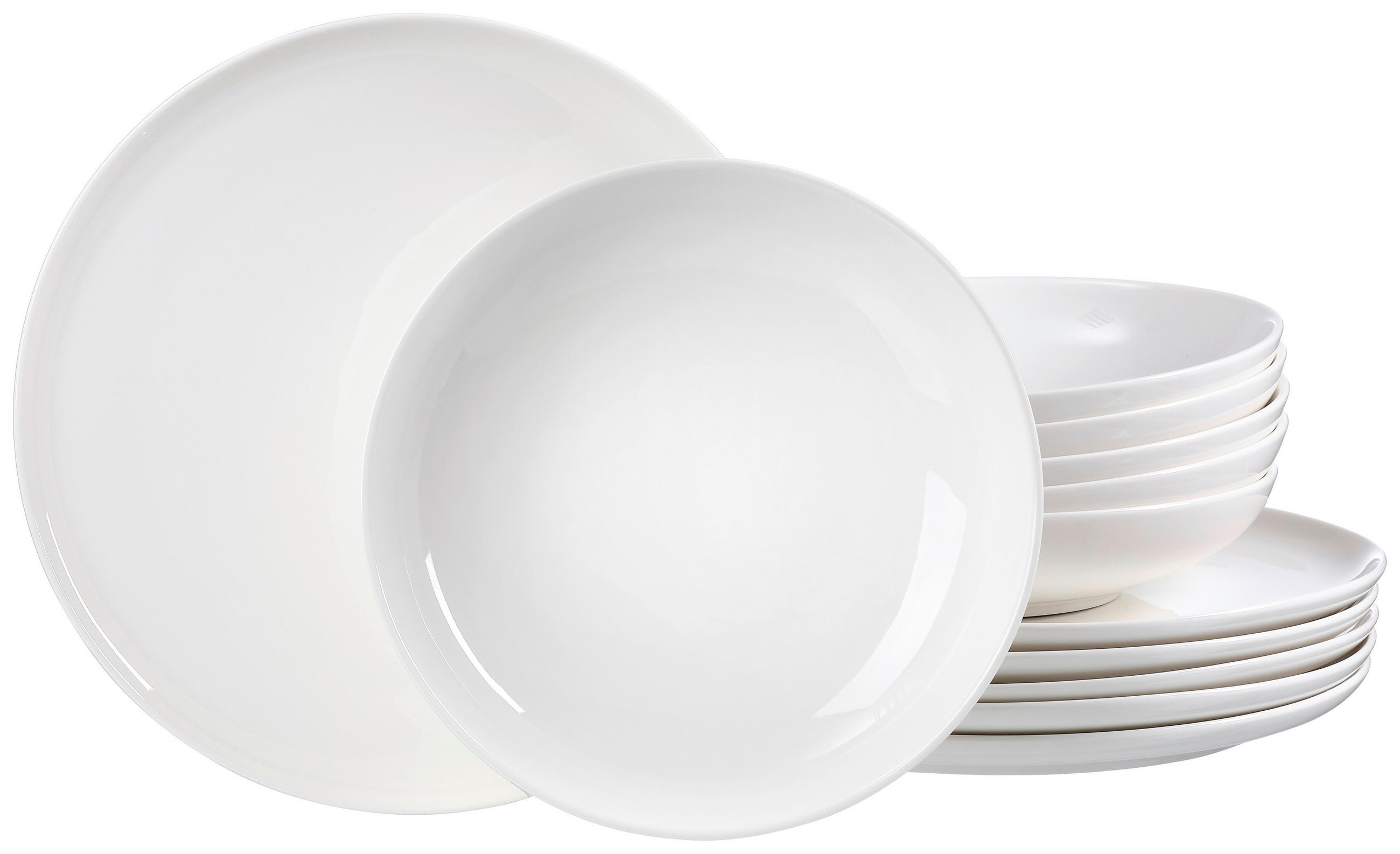 TAFELSERVICE Weiß SKAGEN 12-teilig  - Weiß, Design, Keramik (30/25/30cm) - Ritzenhoff Breker