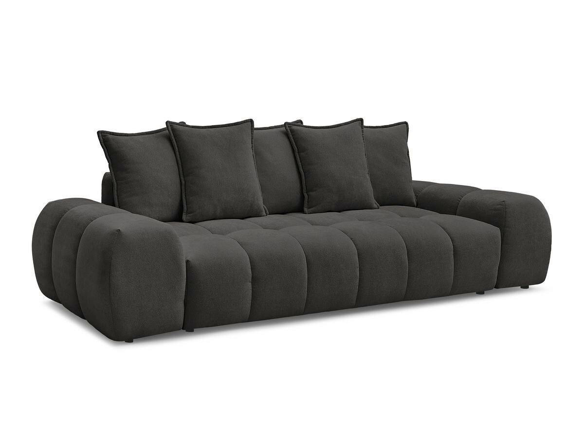 3-SITZER-SOFA EVEREST Struktur Schwarz  - Schwarz, MODERN, Kunststoff/Textil (278/90/115cm)