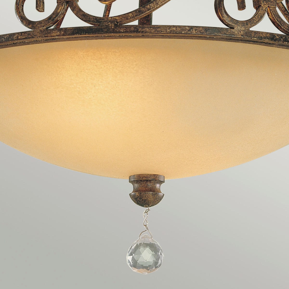 DECKENLEUCHTE  39.2/33.4 cm    - Bronzefarben, Konventionell, Glas/Metall (39.2/33.4cm) - Elstead Lighting
