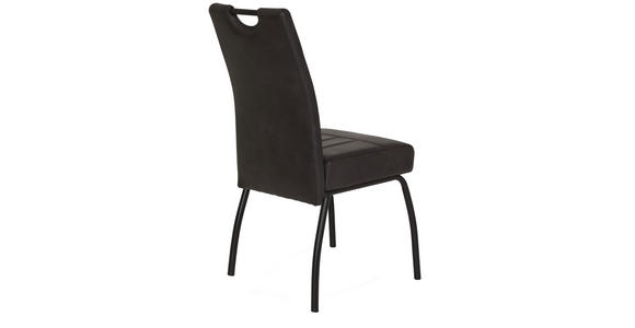 STUHL Mikrofaser Anthrazit - Anthrazit/Schwarz, KONVENTIONELL, Textil (44/99/62cm) - Carryhome