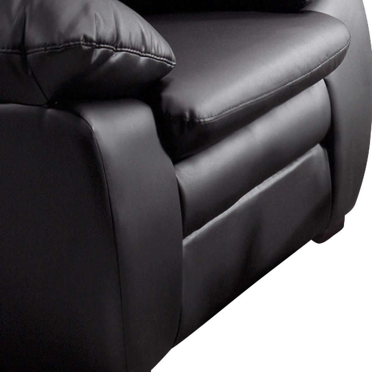 SESSEL in Lederlook Schwarz  - Schwarz, Konventionell, Kunststoff/Textil (109/88/92cm) - MID.YOU