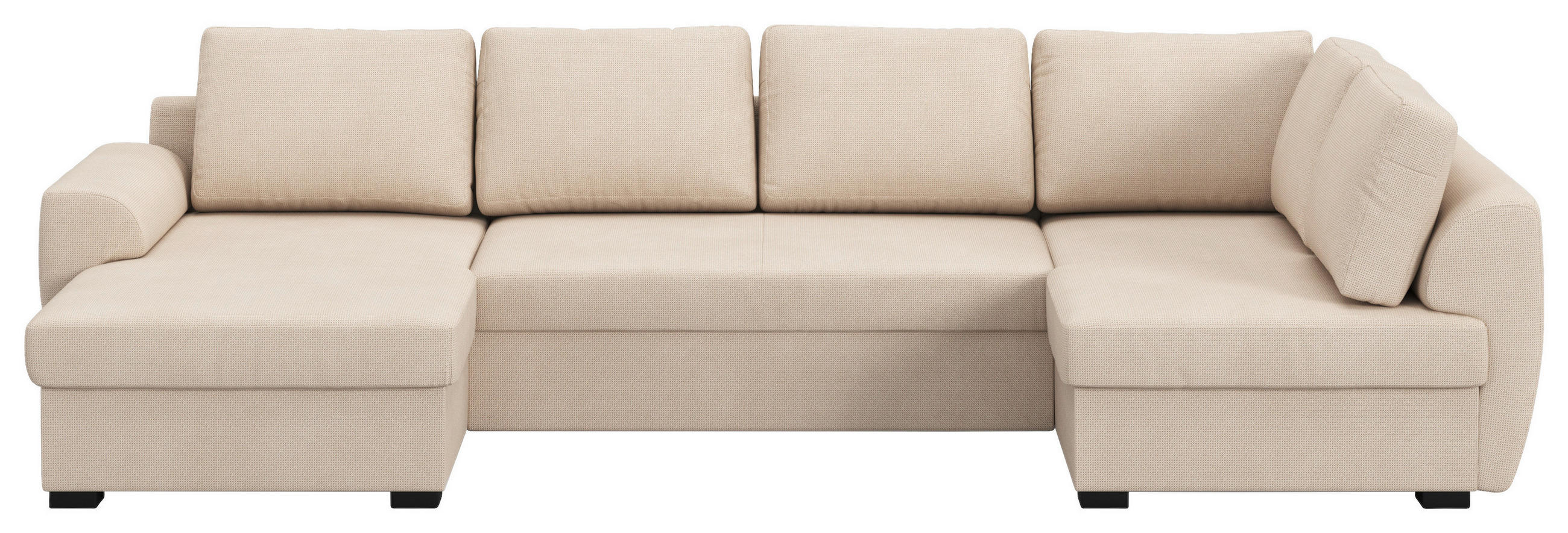 SJEDEĆA GARNITURA tekstil  prirodne boje   - boje nikla/prirodne boje, Trend, tekstil/plastika (154/327/86cm) - MID.YOU