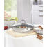 SERVIERPFANNE 28 cm Keramikbeschichtung - Edelstahlfarben/Grau, Basics, Glas/Metall (28cm) - Homeware