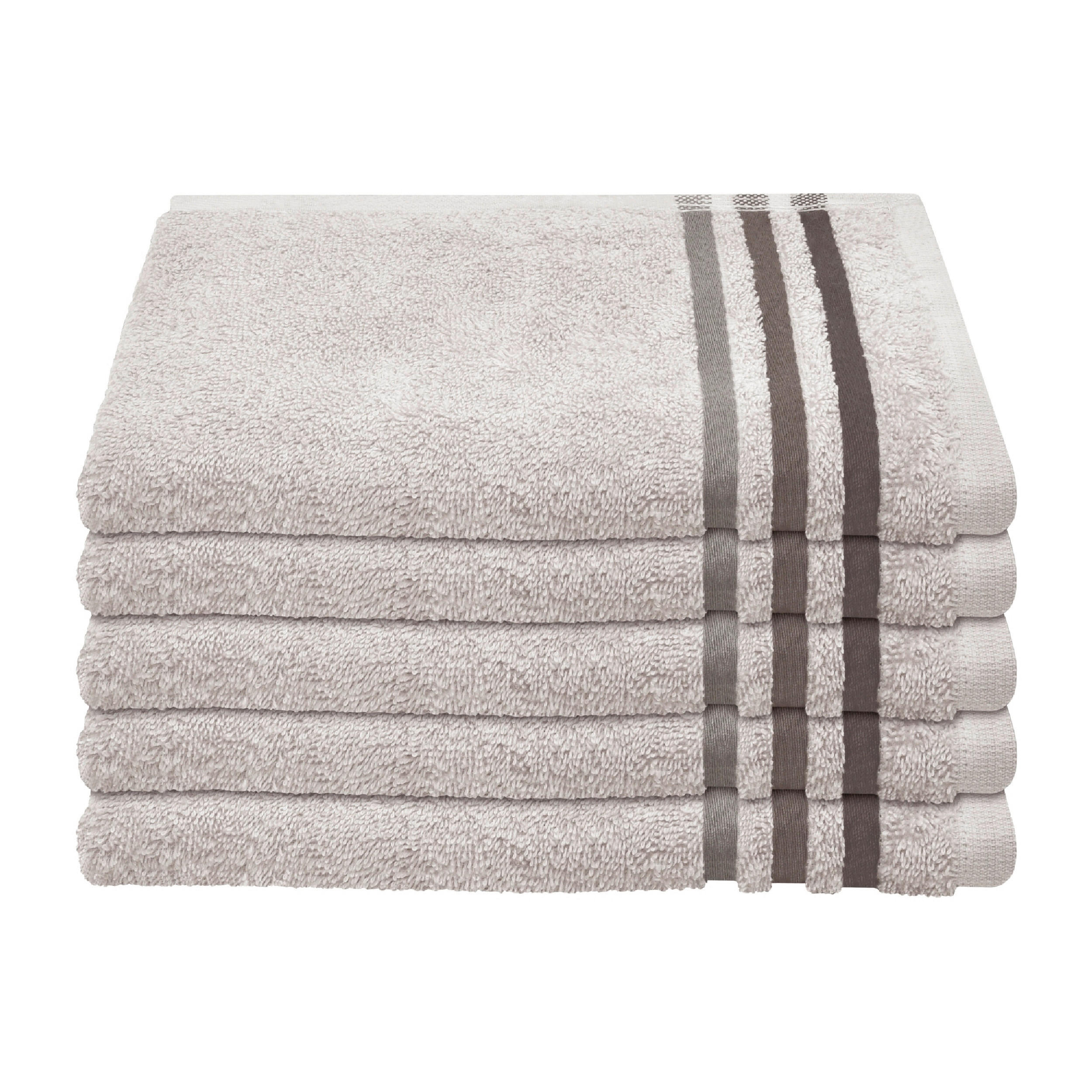 GÄSTETUCHSET Hellgrau 5-teilig 30/50 cm  - Hellgrau, Basics, Textil (30/50cm)