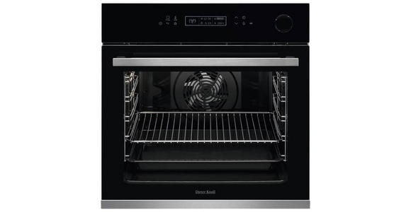 EINBAUBACKOFEN DKS38024XK - Edelstahlfarben/Schwarz, Basics, Glas/Metall (59,4/59,4/56,8cm) - Dieter Knoll
