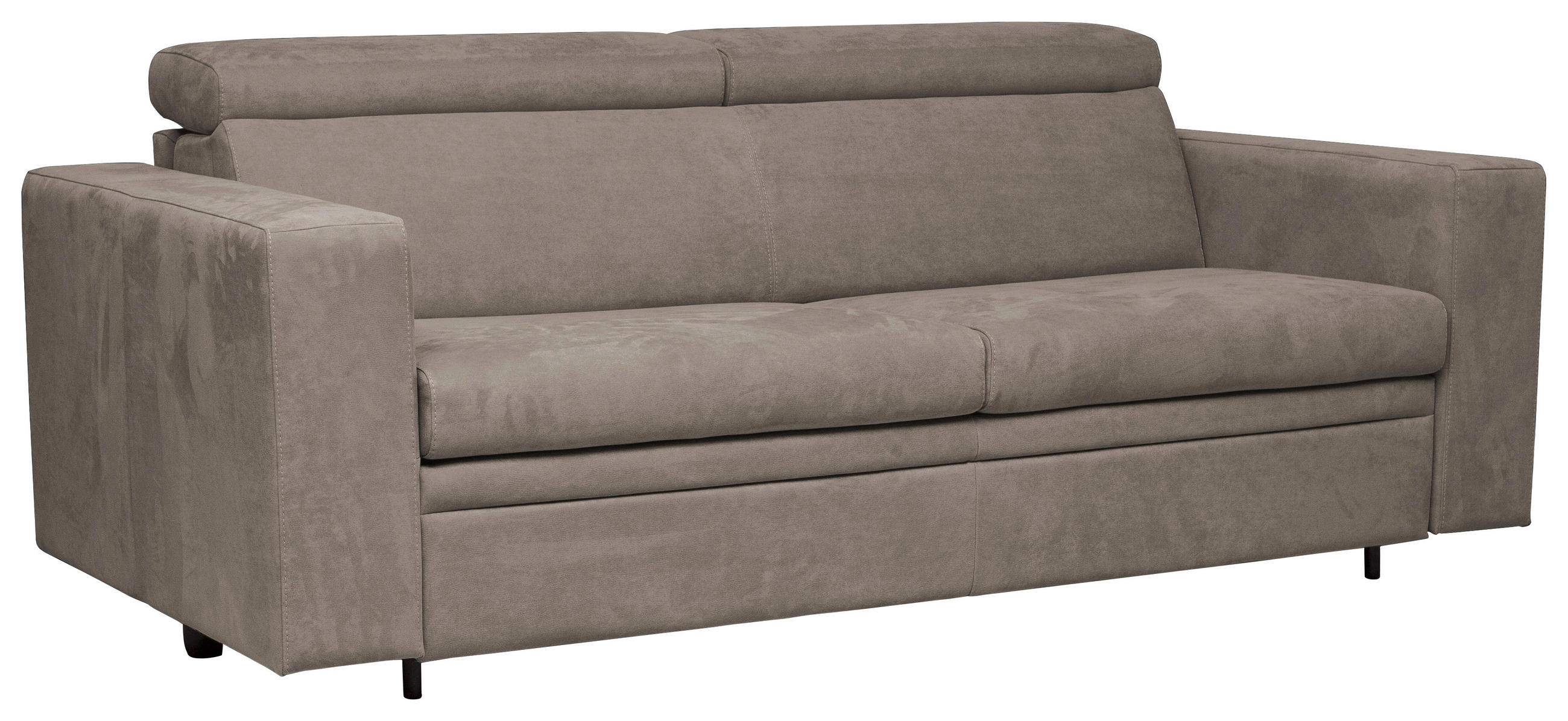 ROZKLÁDACÍ POHOVKA S MATRACÍ, textil, hnědá - černá/hnědá, Konvenční, textil/plast (206/83-100/100cm) - Novel