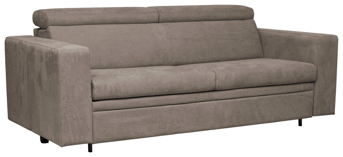 ROZKLÁDACÍ POHOVKA S MATRACÍ, textil, hnědá - černá/hnědá, Konvenční, textil/plast (206/83-100/100cm) - Novel