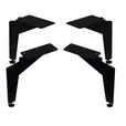 FUSSSET 17/15/1 cm  - Schwarz, Design, Metall (17/15/1cm) - Novel