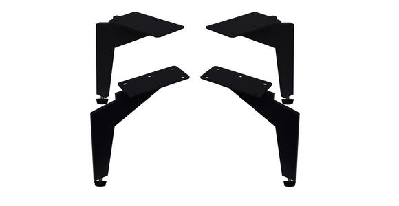 FUSSSET 17/15/1 cm  - Schwarz, Design, Metall (17/15/1cm) - Novel