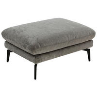 HOCKER in Textil Grau  - Schwarz/Grau, Design, Textil/Metall (94/45/68cm) - Beldomo System