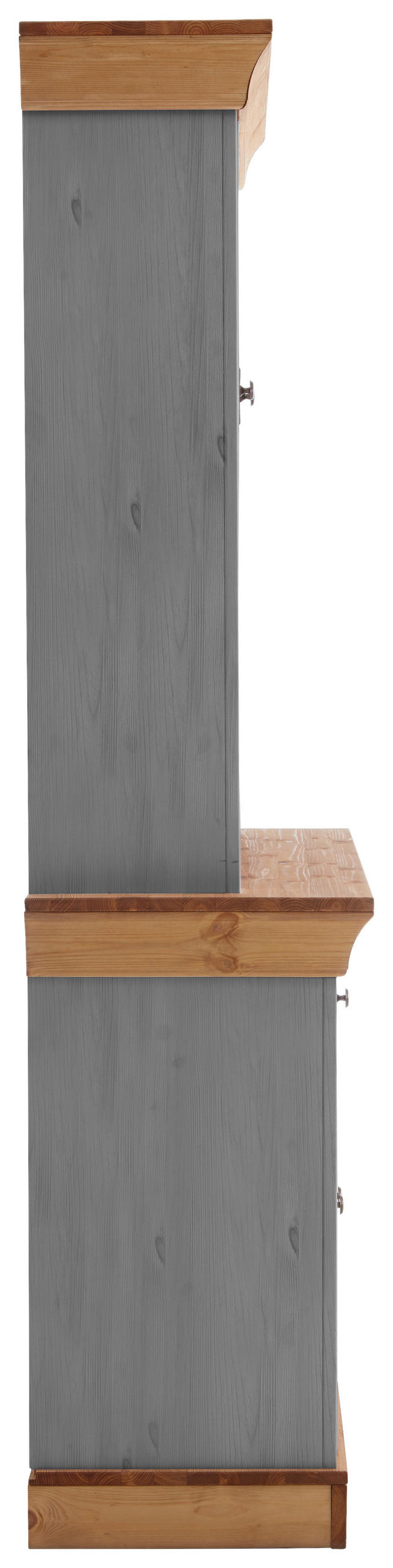 BUFFET 108/197/45 cm  in Grau, Laugenfarbig  - Laugenfarbig/Grau, ROMANTIK / LANDHAUS, Glas/Holz (108/197/45cm) - Boxxx