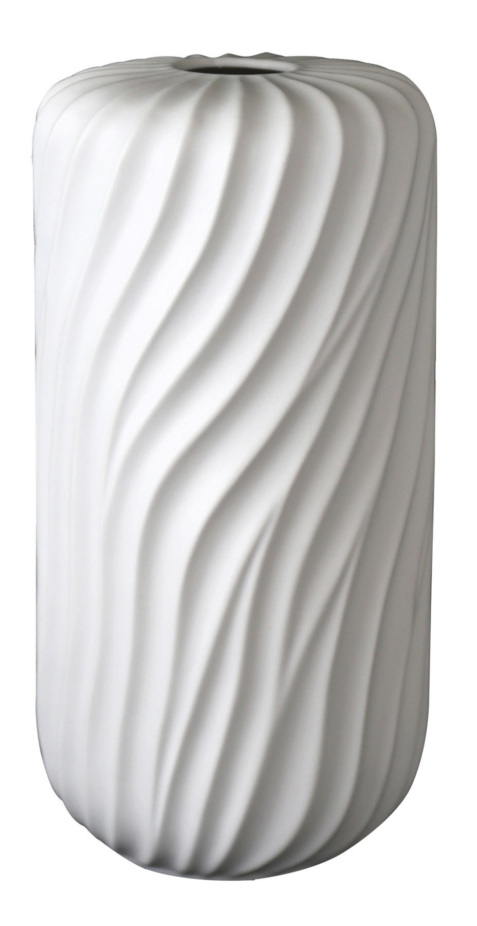 VÁZA, keramika, 36 cm - biela, Design, keramika (18cm) - Ambia Home