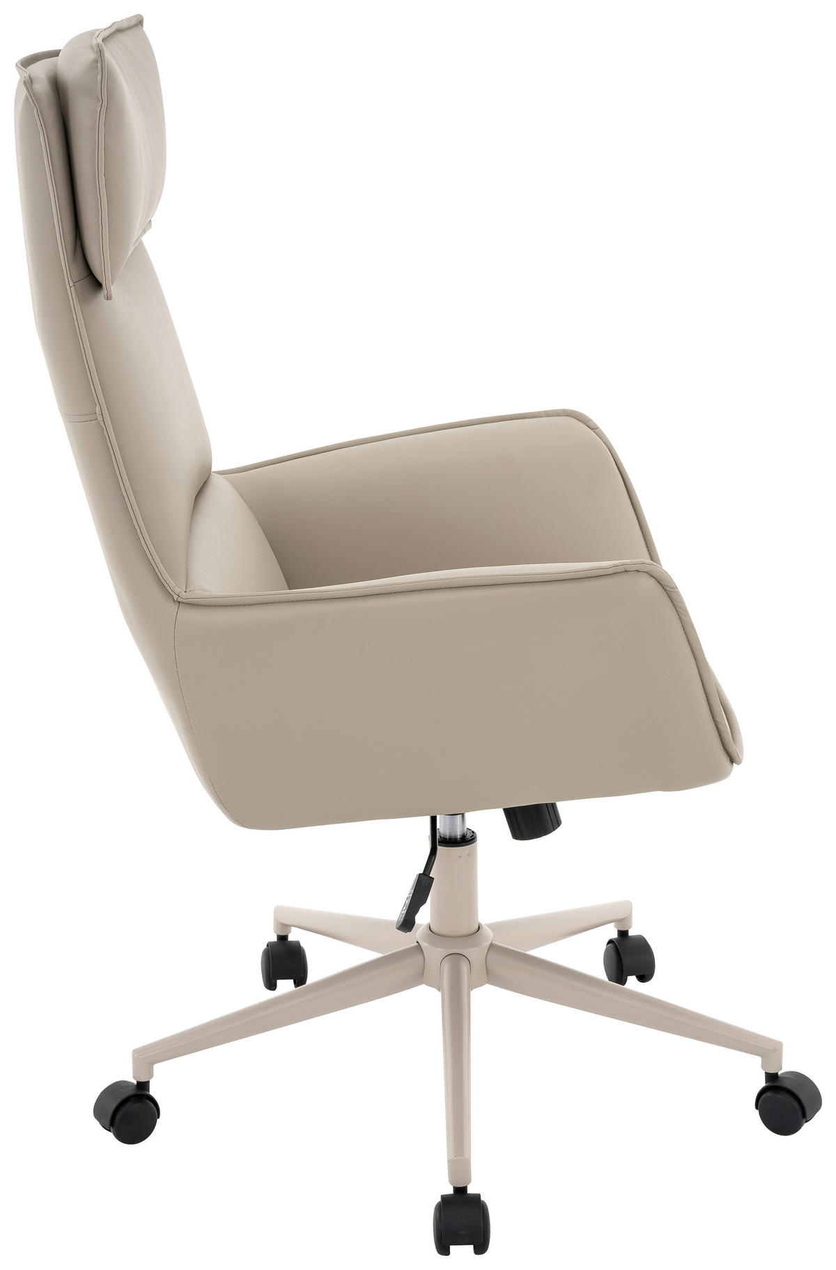 DREHSTUHL Lederlook Taupe  - Taupe, MODERN, Kunststoff/Textil (67/111-121/65cm) - Novel