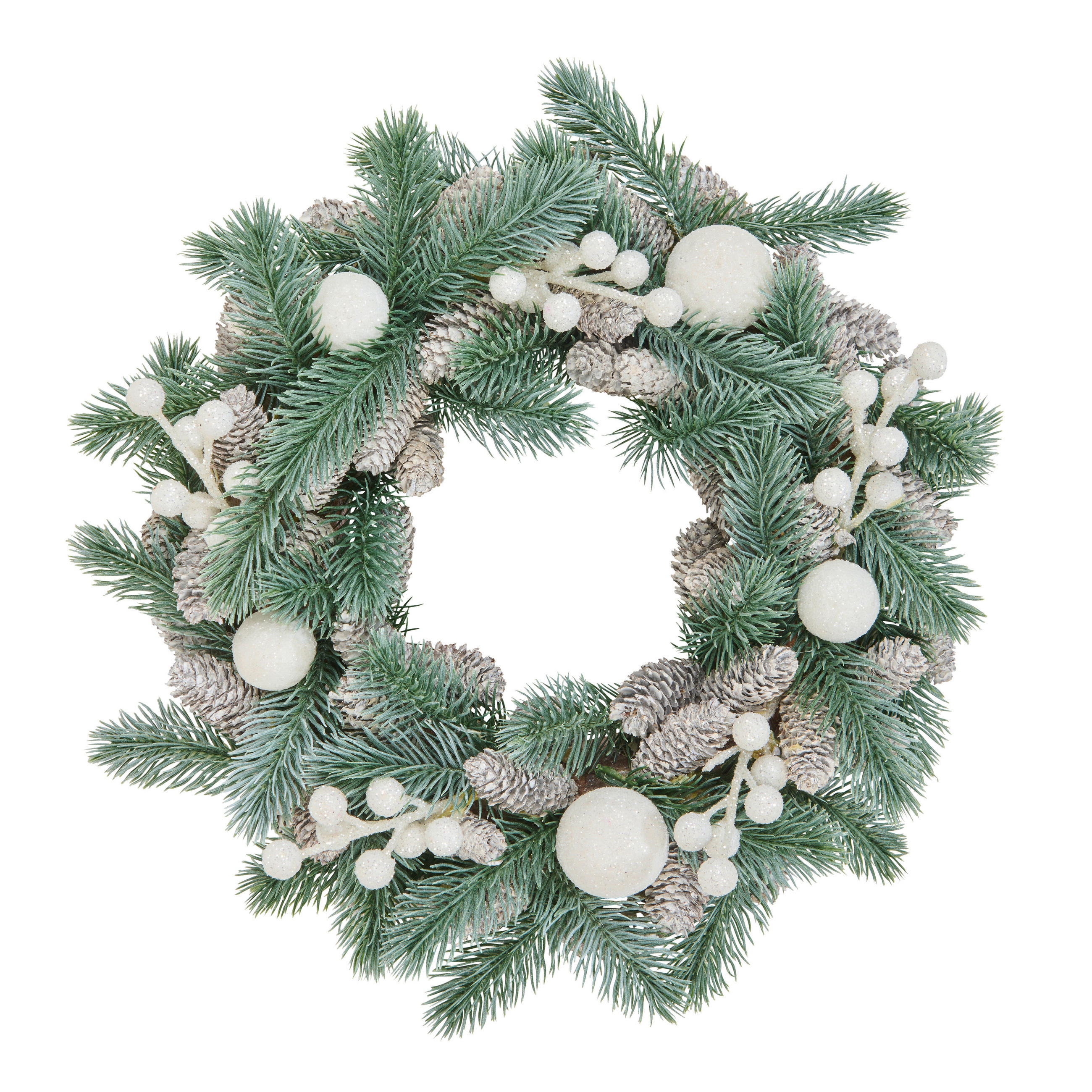 ADVENTI KOSZORÚ - erdőzöld, Lifestyle, műanyag/természetes anyagok (34cm) - X-Mas