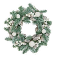 ADVENTI KOSZORÚ - erdőzöld, Lifestyle, műanyag/természetes anyagok (34cm) - X-Mas